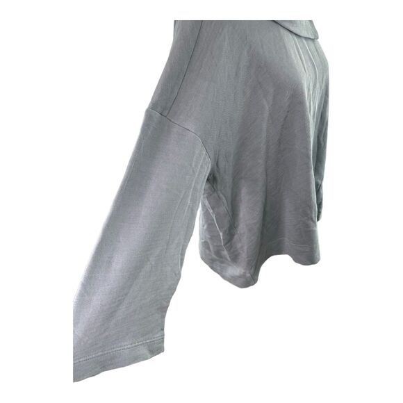 NWT J. Jill Petite Sz XL Split Neck Button Turtleneck Light Blue Cotton Sweater - Picture 8 of 14